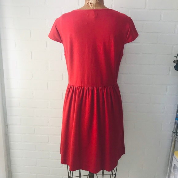 Madewell Ponte Screeplay Dress Large Red - Picture 6 of 6